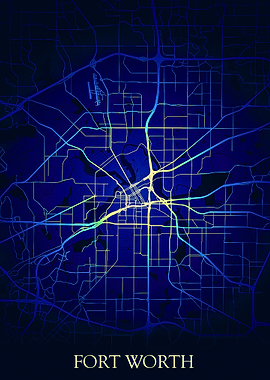 Fort Worth Texas City Map