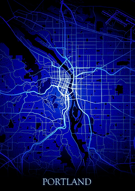 Portland Blue Map