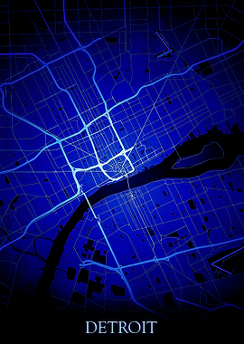 Detroit Blue Map