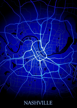 Nashville Blue Map