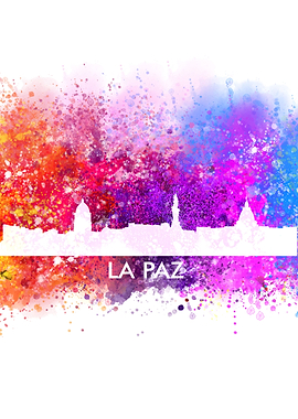 la paz color cityscape