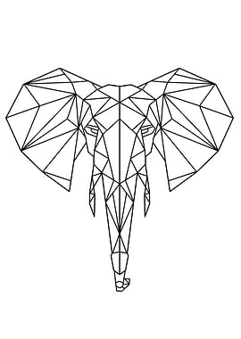 Geometrischer Elefant Tier