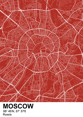 moscow color city map