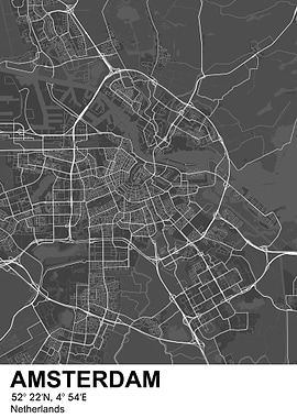 amsterdam color city map