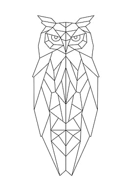 Geometrische Eule Uhu Tier