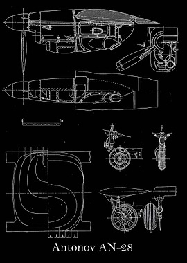 Antonov AN28 Blueprint AN