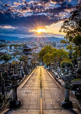 Sunset over Kyoto