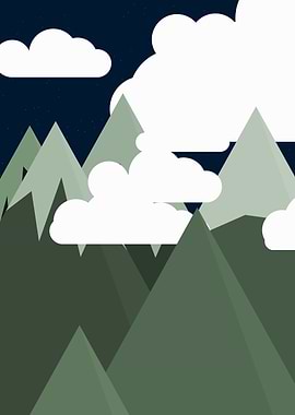 Mountains Panorame Abstrac