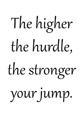 The higher the hurdle