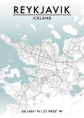 Reykjavik City Map