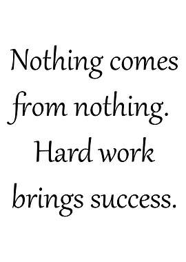 Nothing comes from nothing