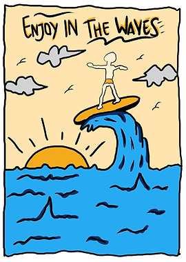 enjoy in the waves