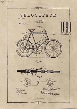 Velocipede poster patent