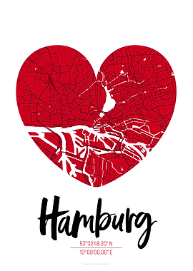 Hamburg City Map Design