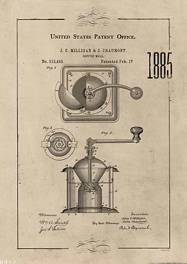 Coffee Mill poster patent