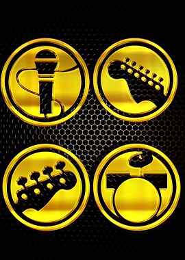 MUSICAL INSTRUMENT Gold 3D