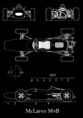 McLaren M4B 1967 Blueprint