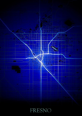 Fresno Blue Map