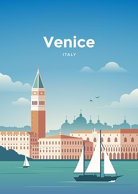 Venice Travel Poster