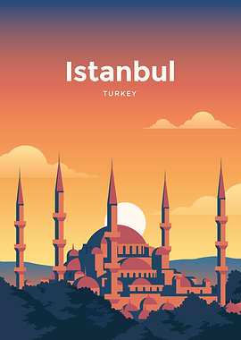 Istanbul Travel Poster