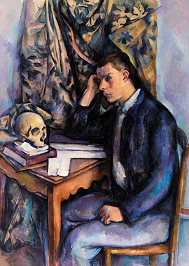 Young Man and Skull