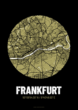 Frankfurt City Map Design