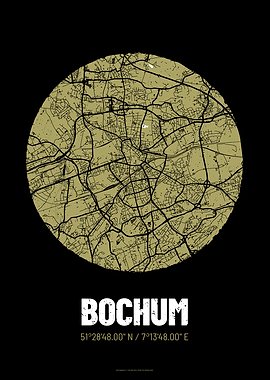 Bochum City Map Design