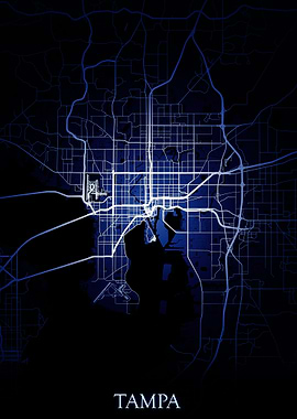 Tampa Night Map