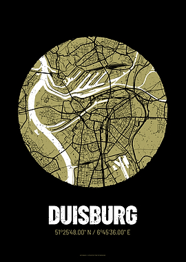 Duisburg City Map Design