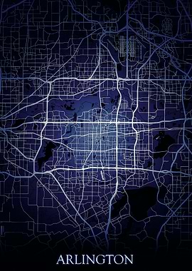 Arlington Night Map