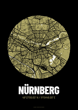 Nuremberg City Map Design