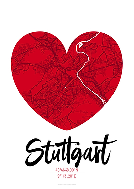 Stuttgart City Map Design