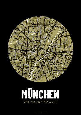 Munich City Map Design