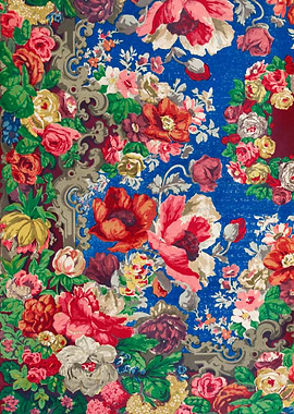 Block printed table cover