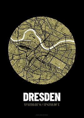 Dresden City Map Design