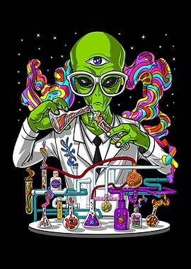 Trippy Alien Scientist