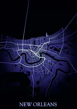 New Orleans Night map