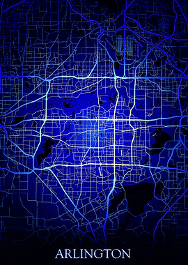 Arlington Blue map