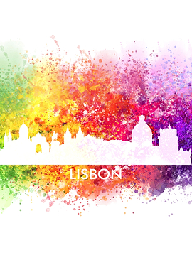 lisbon color cityscape