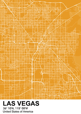 las vegas color city map