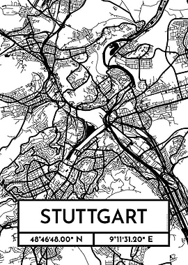 Stuttgart City Map Design