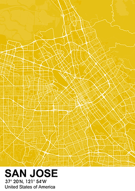 SAN JOSE color city map