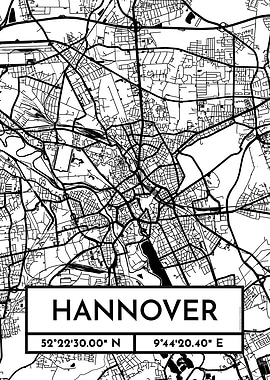 Hannover City Map Design