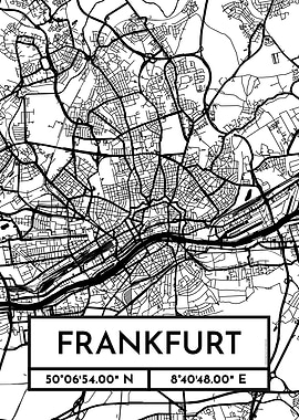 Frankfurt City Map Design