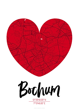 Bochum City Map Design
