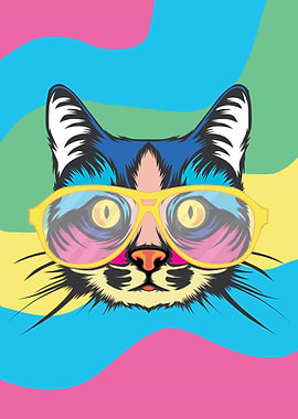 cat pop art