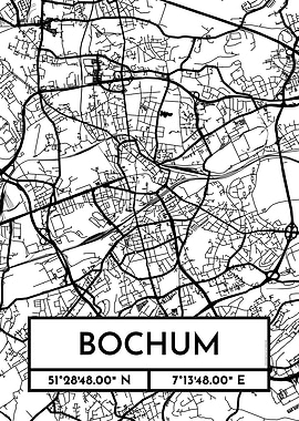Bochum City Map Design