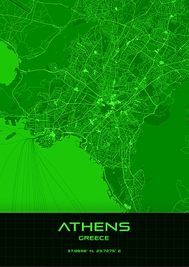 Athens Greece Synthwave