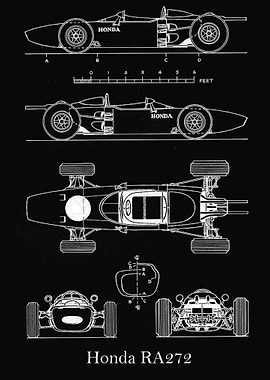 Honda RA272 1965 Blueprint
