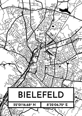 Bielefeld City Map Design